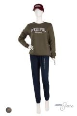 Bisiklet Yaka Sweatshirt