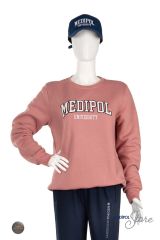 Bisiklet Yaka Sweatshirt PUDRA - L