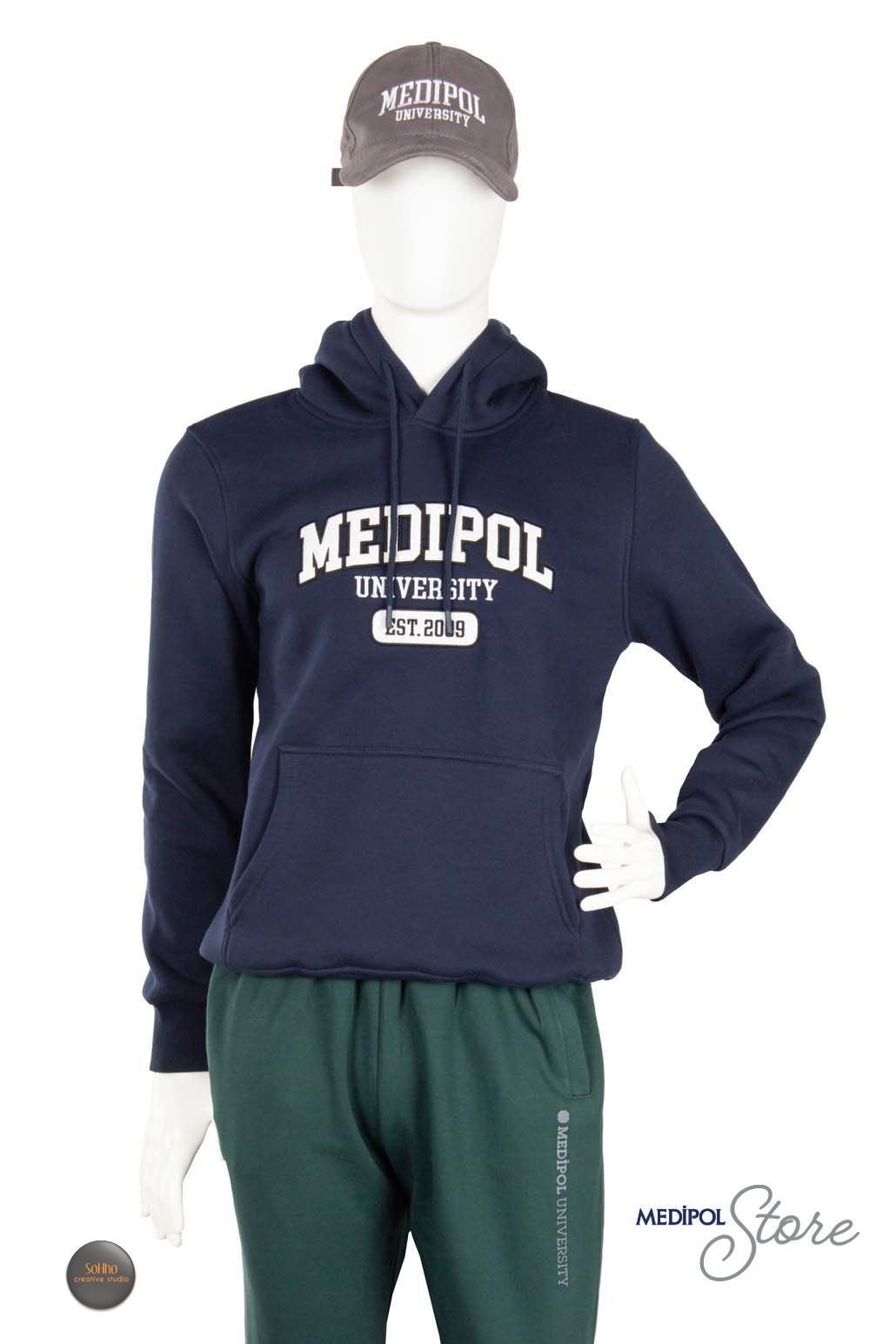 Kapşonlu Sweatshirt LACİVERT - M