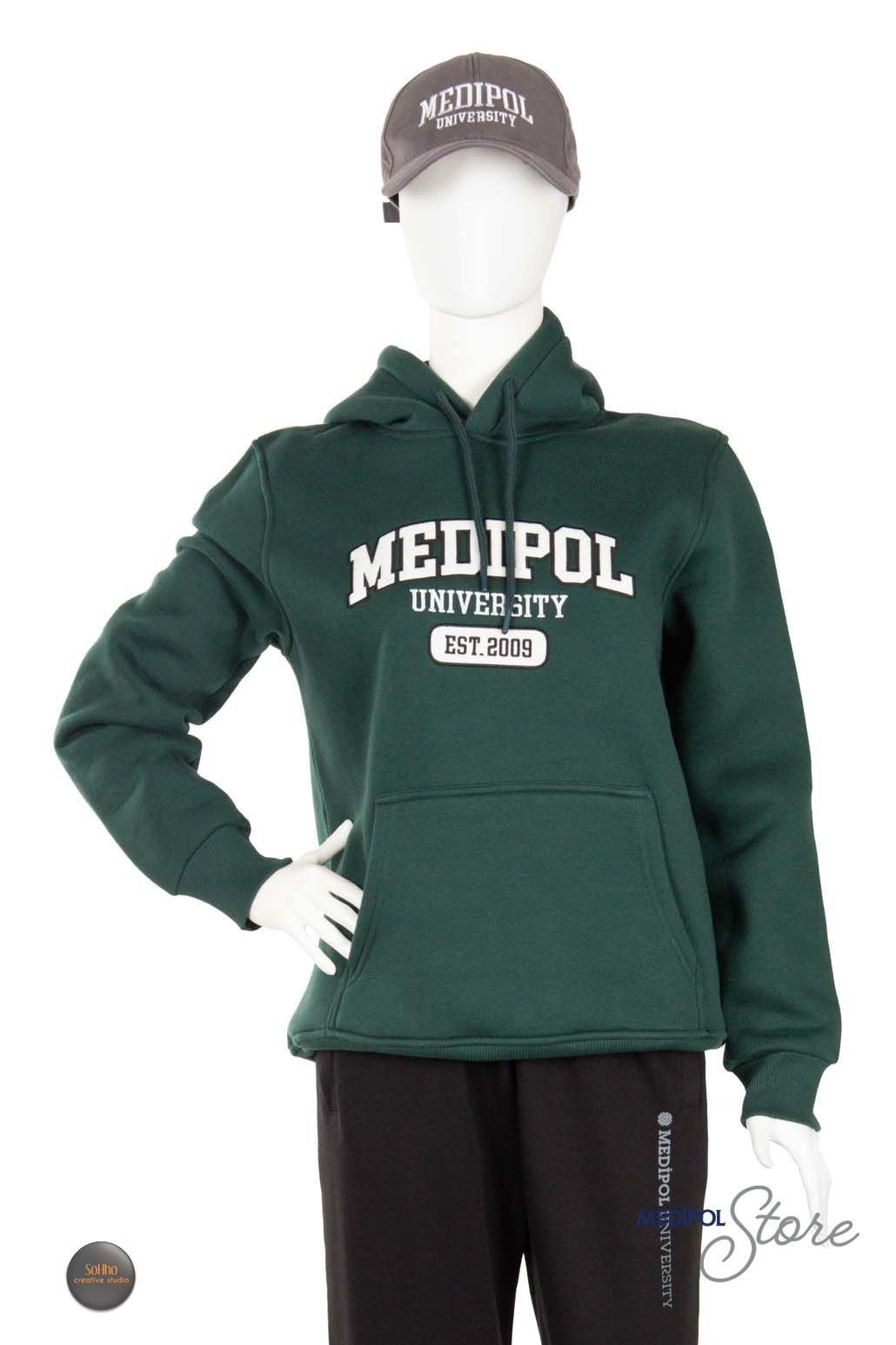 Kapşonlu Sweatshirt NEFTİ - M